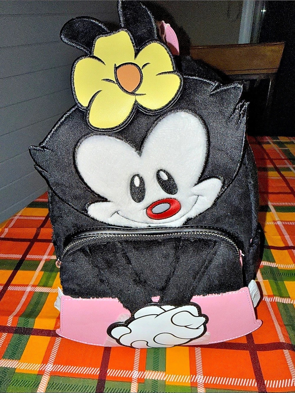 Loungefly Animaniacs Exclusive Dot Warner Cosplay Plush Mini Backpack Animaniacs